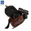 wholesale vintage waterproof DSLR leather camera bag for unisex